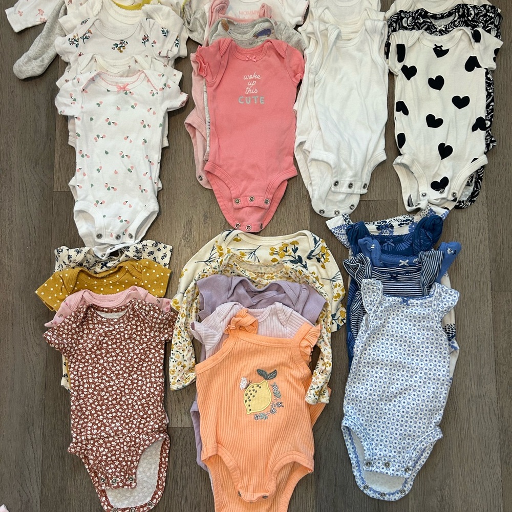 Assorted Baby Onesies Collection all NEWBORN